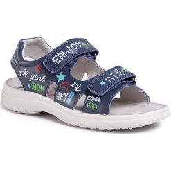 Sandały NATURINO - Ruacana 0010502742.01.0C02 S Navy. Niebieskie sandały chłopięce Naturino, ze skóry, bez zapięcia. Za 279,00 zł.