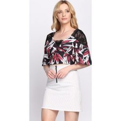 Czarny Top Full of Respect. Czarne bluzki damskie Born2be, s, z koronki. Za 89,99 zł.