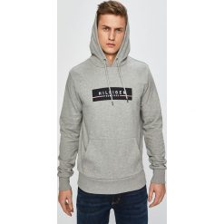 Tommy Hilfiger - Bluza. Szare bluzy męskie TOMMY HILFIGER, s, z nadrukiem, z elastanu, z kapturem, bez rękawów, z kapturem. W wyprzedaży za 319,90 zł.