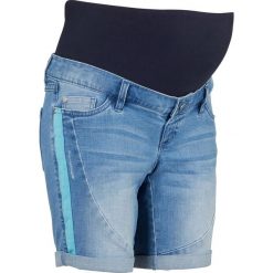Bermudy dżinsowe ciążowe bonprix niebieski "bleached”. Niebieskie jeansy damskie bonprix, moda ciążowa. Za 134,99 zł.