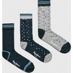 Pepe Jeans - Skarpety Stan (3-pack). Niebieskie skarpetki męskie marki Pepe Jeans, z bawełny. Za 59,90 zł.
