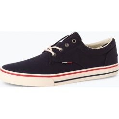 Tommy Jeans - Tenisówki męskie, niebieski. Niebieskie trampki męskie Tommy Jeans, bez wzorów, z jeansu, sportowe, bez zapięcia. Za 269,95 zł.