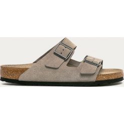 Birkenstock - Klapki skórzane Arizona. Szare kapcie męskie Birkenstock, ze skóry. Za 349,90 zł.