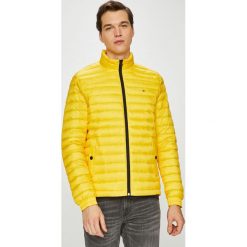 Tommy Hilfiger - Kurtka puchowa. Żółte płaszcze męskie TOMMY HILFIGER, m, bez wzorów, z materiału, krótkie, bez kaptura. W wyprzedaży za 499,90 zł.