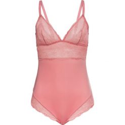 Body bonprix dymny koralowy - pudrowy. Różowe body damskie bonprix, bez wzorów, z koronki. Za 34,99 zł.