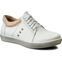 Sneakersy OLEKSY - 415/528/737 Biały. Białe półbuty damskie Oleksy, ze skóry. W wyprzedaży za 159,00 zł.