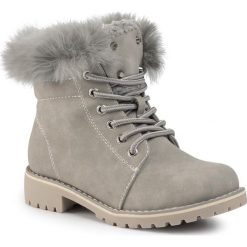 Trapery NELLI BLU - CS722-38 Grey1. Szare śniegowce dziewczęce Nelli Blu, bez zapięcia. Za 119,99 zł.