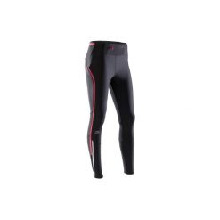 Legginsy do biegania KIPRUN COMPRESS damskie. Czerwone legginsy marki DOMYOS, z elastanu. Za 99,99 zł.