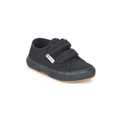 Buty Dziecko Superga 2750 STRAP. Czarne trampki dziewczęce marki Superga, bez wzorów, bez zapięcia. Za 175,20 zł.