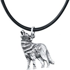 Rock-Silver Howling Wolf Wisiorek + Rzemyk standard. Szare łańcuszki męskie Rock-Silver, srebrne. Za 54,90 zł.