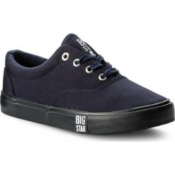 Tenisówki BIG STAR - AA274891 Navy. Niebieskie półbuty damskie BIG STAR, bez wzorów, z gumy, bez zapięcia. Za 89,00 zł.