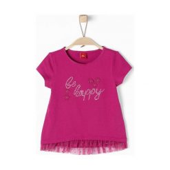 S.Oliver T-Shirt Dziewczęcy 104/110 Różowy. Różowe bluzki dziewczęce marki S.Oliver, z napisami, z tiulu, z krótkim rękawem. Za 60,00 zł.