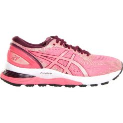 Buty Asics Gel-Nimbus 21 W Bordowo-Różowe. Różowe buty sportowe damskie Asics, bez wzorów, z włókna, sportowe, do biegania. Za 589,99 zł.
