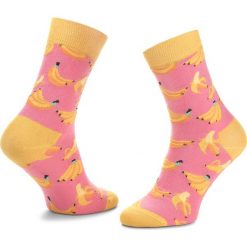 Skarpety Wysokie Unisex HAPPY SOCKS - BAN01-3000 Różowy. Czerwone skarpetki męskie marki Happy Socks, z bawełny. Za 34,90 zł.