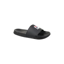 Klapki Fila Palm Beach Slipper 1010287-25Y. Czarne kapcie męskie Fila, bez wzorów. Za 119,99 zł.