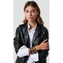 MANGO Bransoletka Wood - Brown,Gold. Brązowe bransoletki damskie na nogę Mango, złote. Za 80,95 zł.