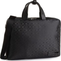 Torba na laptopa CALVIN KLEIN - Industrial Mono Slim Laptop Bag K50K504821 BDS. Czarne torby męskie skórzane Calvin Klein, bez wzorów, ze skóry ekologicznej. Za 749,00 zł.