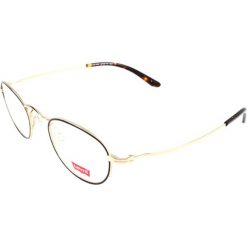 Oprawki "LS110" w kolorze złotym. Żółte okulary przeciwsłoneczne męskie Calvin Klein, z tworzywa sztucznego. W wyprzedaży za 149,95 zł.