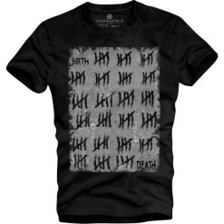 T-shirt męski UNDERWORLD From birth to death. Szare t-shirty męskie Underworld, m, bez wzorów, z bawełny, bez kołnierzyka. Za 69,99 zł.