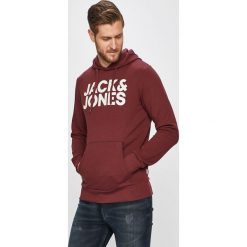 Jack & Jones - Bluza. Brązowe bluzy męskie Jack & Jones, xl, z nadrukiem, z bawełny, z kapturem, bez rękawów, z kapturem. W wyprzedaży za 89,90 zł.