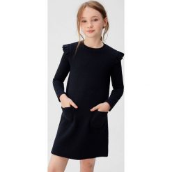 Mango Kids - Sukienka dziecięca 110 - 164 cm. Czerwone sukienki dziewczęce Mango Kids, bez wzorów, z elastanu, casualowe, z długim rękawem, długie, maxi, proste. Za 99,90 zł.