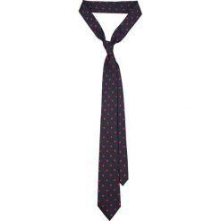 Krawat Granatowy w Kropki. Niebieskie krawaty męskie LANCERTO, w kropki, eleganckie. Za 139,90 zł.