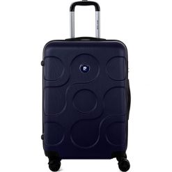 Walizka w kolorze granatowym - 71 l. Niebieskie walizki Pierre Cardin, bez wzorów, z materiału. W wyprzedaży za 209,95 zł.