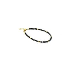 Bransoletka Spinel złoto. Czarne bransoletki damskie marki Brazi druse jewelry, z spinelem, srebrne. Za 130,00 zł.