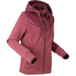 Bluza dzianinowa z polaru, długi rękaw bonprix czerwony klonowy melanż. Czerwone bluzy damskie bonprix, bez wzorów, z dzianiny, z długim rękawem, długie, bez kaptura. Za 149,99 zł.