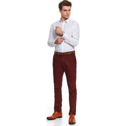 Koszula długi rękaw męska shaped fit. Białe koszule męskie Top Secret, m, bez wzorów, z bawełny, eleganckie, bez kołnierzyka, z długim rękawem. W wyprzedaży za 49,99 zł.