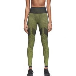 Legginsy sportowe damskie: Adidas Legginsy damskie Seamless Long Tights CV3493 czarno-zielone r. M