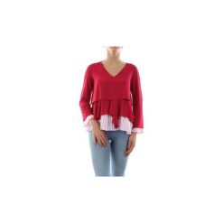 Bluzki Kaos Collezioni LP1TZ035. Różowe bluzki damskie Kaos Collezioni, bez wzorów, bez kołnierzyka, bez rękawów. Za 260,74 zł.