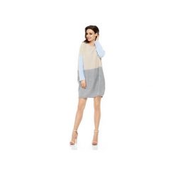 LEMONIADE Długi trójkolorowy sweter LS203. Niebieskie swetry klasyczne damskie Lemoniade, na lato. Za 169,90 zł.
