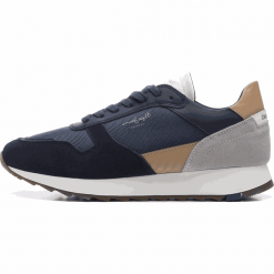 Pepe Jeans tenisówki męskie Slab Basic PMS30611 45 ciemnoniebieskie. Niebieskie trampki męskie Pepe Jeans, bez wzorów, z jeansu, eleganckie, bez zapięcia. Za 399,00 zł.