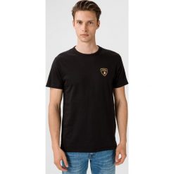 Lamborghini Koszulka Czarny. Czarne podkoszulki męskie Lamborghini, l, z haftami, z bawełny, bez kołnierzyka, z krótkim rękawem, krótkie. Za 273,95 zł.