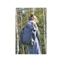 Torba hobo XXL - grafit. Szare torebki klasyczne damskie Pracownia 166, w paski, z syntetyku, bez dodatków. Za 148,72 zł.