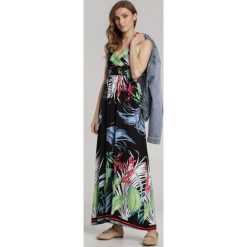 Czarna Sukienka Ianariko. Czarne sukienki damskie Renee, na lato, s, bez wzorów, z tkaniny, wakacyjne, bez kołnierzyka, bez rękawów, maxi, rozkloszowane. Za 89,99 zł.