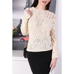 Sweter damski SARAH. Brązowe bluzy damskie uniwersalny. W wyprzedaży za 39,00 zł.