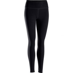 Legginsy TECH do jogi damskie. Czarne legginsy damskie DOMYOS, xl, bez wzorów, z elastanu. Za 64,99 zł.