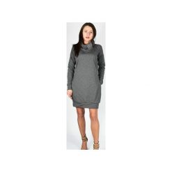 CARMEN sukienko-bluza golf komin - szara. Szare szaliki damskie marki Collibri, na zimę, z dresówki. Za 189,00 zł.