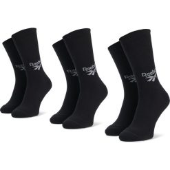 Zestaw 3 par wysokich skarpet unisex Reebok - Cl Fo Crew Sock 3p FL8974 Black. Czarne skarpetki damskie Reebok, bez wzorów, z bawełny. Za 49,00 zł.