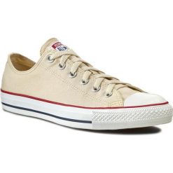 Trampki CONVERSE - All Star Ox M9165 Unbleach Wht. Brązowe półbuty damskie Converse, bez wzorów, z materiału, na sznurówki. W wyprzedaży za 199,00 zł.