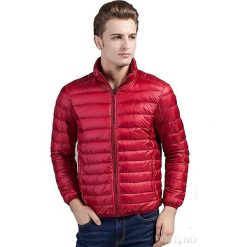 Kurtka męska ANDON RED. Czerwone płaszcze męskie Kurtka męska ANDON RED, xl, bez wzorów, bez kaptura. W wyprzedaży za 59,00 zł.