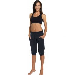 Bermudy damskie: Gwinner Spodenki LOOSE SPORT CAPRI Nair czarny L