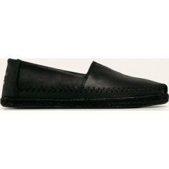 Toms - Espadryle skórzane Classic. Czarne espadryle męskie Toms, bez wzorów, ze skóry. Za 359,90 zł.
