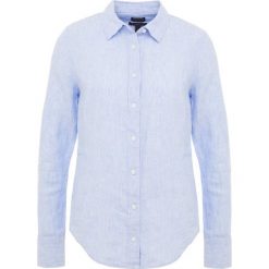 J.CREW Koszula french blue. Niebieskie tuniki damskie marki J.CREW, bez wzorów, ze lnu, bez kołnierzyka, bez rękawów. Za 419,00 zł.