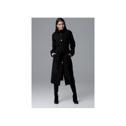 Płaszcz M624 Czarny. Czarne płaszcze damskie FIGL, m, w paski, eleganckie. Za 329,00 zł.