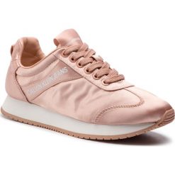 Sneakersy CALVIN KLEIN JEANS - Jill R7807 Peach Keen. Różowe półbuty damskie Calvin Klein Jeans, z jeansu. Za 649,00 zł.