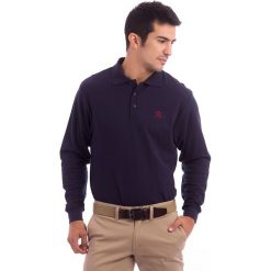 Koszulka polo w kolorze granatowym. Niebieskie koszulki męskie Polo Club Men, xl, z haftami, z bawełny, polo, bez rękawów. W wyprzedaży za 82,95 zł.
