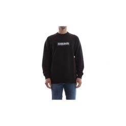 Bluzy Napapijri BUKA CREW N0YHN9. Czarne bluzy męskie Napapijri, xl, bez wzorów, bez kołnierzyka, bez rękawów, bez kaptura. Za 242,84 zł.